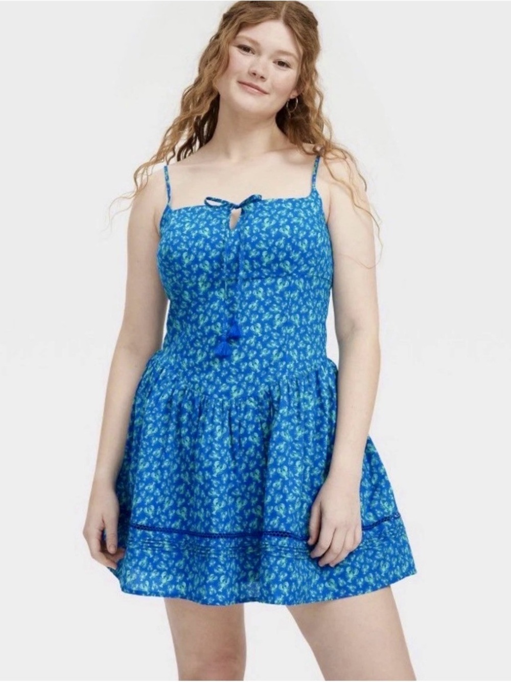 Target x Roller Rabbit Blue Lobster Print Midi Dress